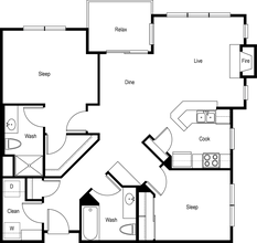 2x2 B - Standard B209 floor plan
